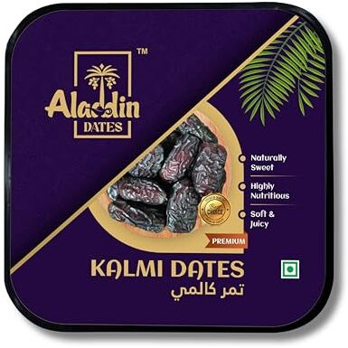 Aladdin Dates Kalmi Dates/Khajoor 400 Grams| Iml Continer Packed| Rich In Fibre| Naturally Sweet |Naturally Low-Fat Food|Natural Sweetness