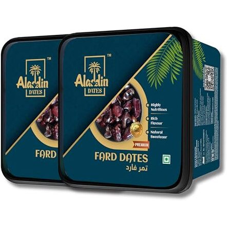 Aladdin Dates Fard Dates/Khajoor 800 Grams (400 Grams * Pack Of 2)| Iml Continer Packed| Khajur| Dry Fruits | Khajoor | Healthy Snacks |High Fibre.