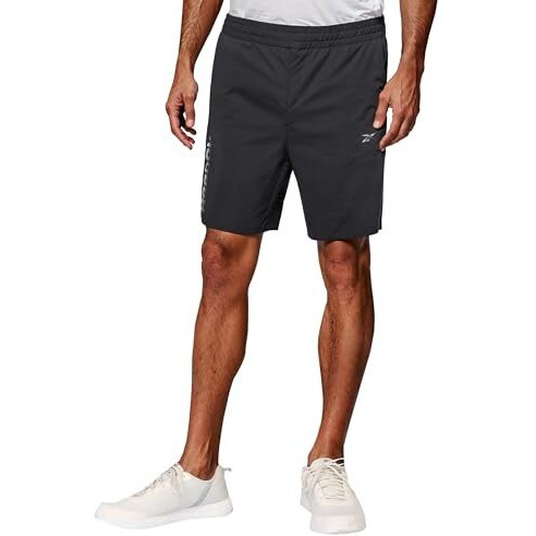 Reebok Men's Black Shorts | Running | Quickdry Sprint Shorts | Regular Fit | 100% Polyester With Speedwick Tech