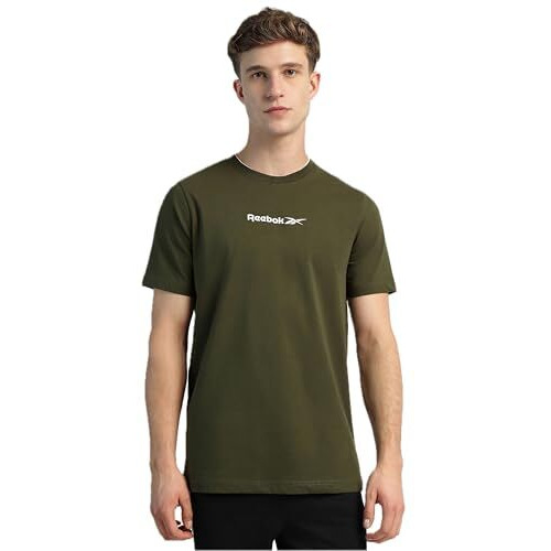 Reebok Men's Regular Fit T-Shirt (Emlc 5_Kombu Green