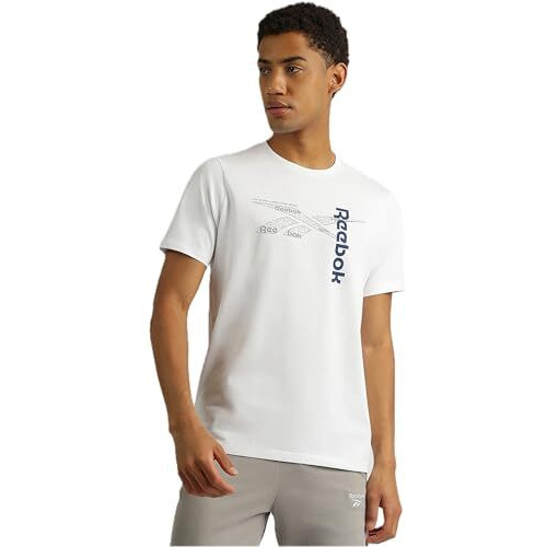 Reebok Men's Regular Fit T-Shirt (Emlc 16_White