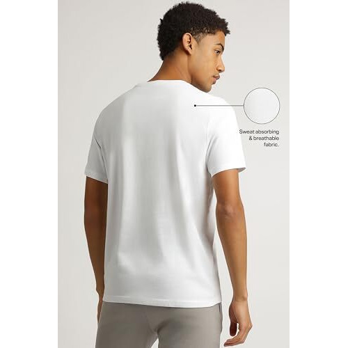 Reebok Men's Regular Fit T-Shirt (Emlc 16_White