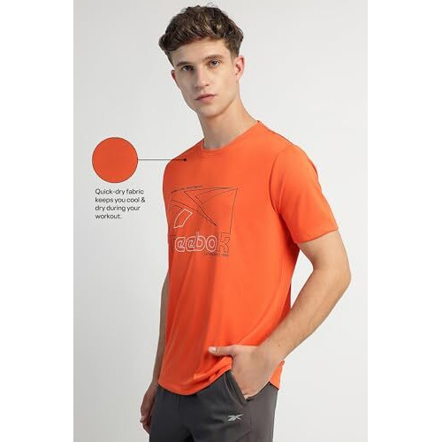 Reebok Men's Regular Fit T-Shirt (Empc 11_Flame