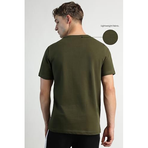 Reebok Men's Regular Fit T-Shirt (Emlc14_Kombu Green
