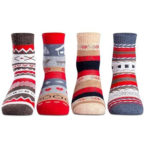 Supersox Winter Thermal Regular Length Socks For Women, Made With Thermal Control Technology & Extra Cushioning For A Warmth & Cozy Feel, Ideal For Winter Wear (Pack Of 4)