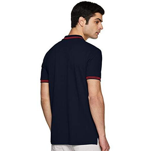 Max Men Solid Polo Slim Fit T-Shirt(Navy_Xl)