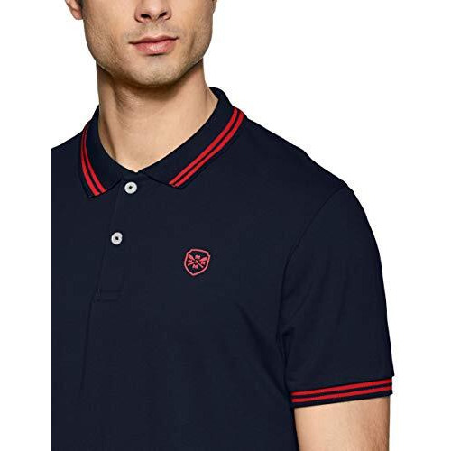 Max Men Solid Polo Slim Fit T-Shirt(Navy_Xl)