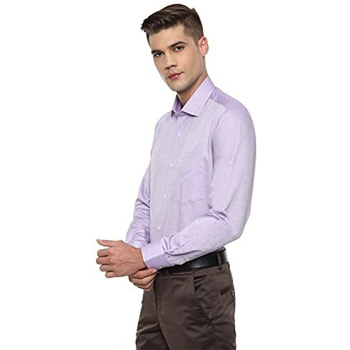 Van Heusen Men's Regular Fit Shirt (Vhsf1M76831_Light Purple Solid 42)