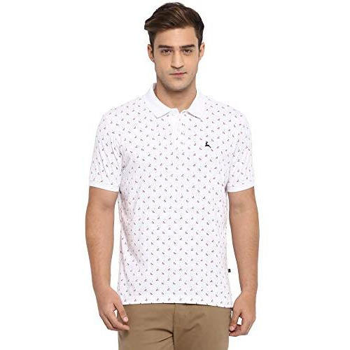 Parx Men's Cotton Regular Fit T Shirt (Xmkb04405-W1-39-White_White_39)