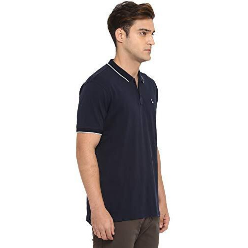 Parx Dark Blue Regular Fit T-Shirt