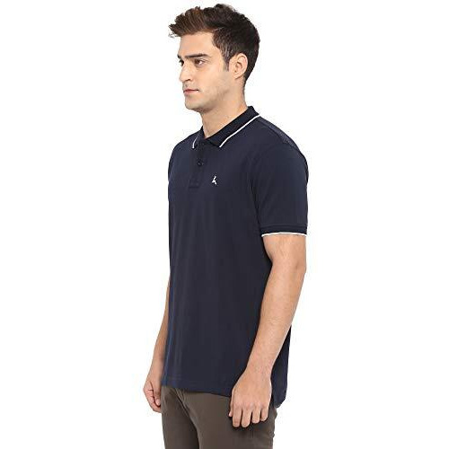 Parx Dark Blue Regular Fit T-Shirt