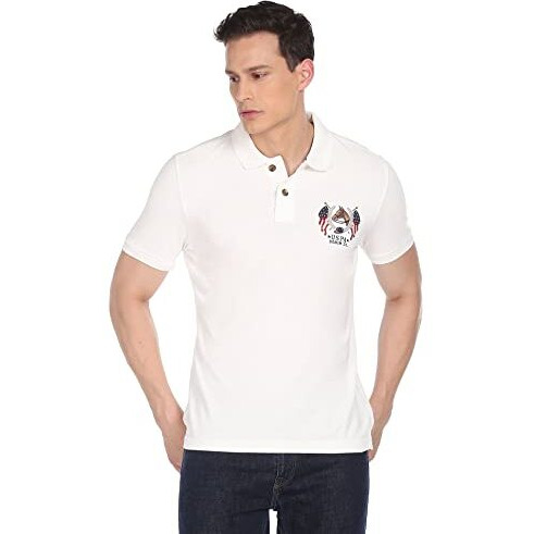 U.S. Polo Assn. Men's Regular Fit T-Shirt Udtshc0010 Off White M