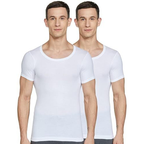 Dixcy Scott-Men-Innerwear-(Category)-Vest-(Style Id)-K1-Pr43498-(Color)-White-Pack Of2-(Size)L