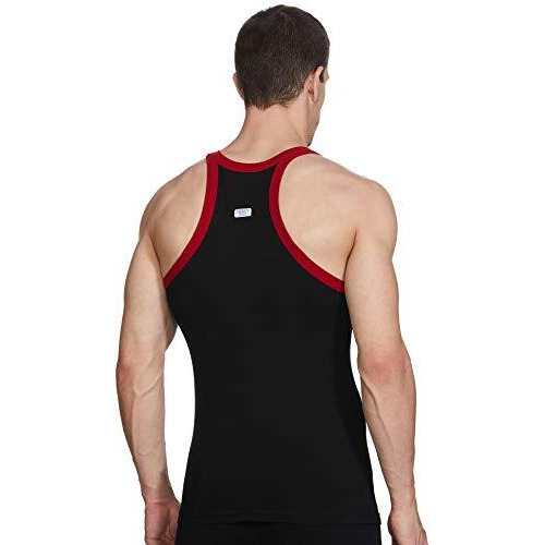 Dixcy Scott-Men-Innerwear-(Category)-Vest-(Style Id)-K1-Pr44917-(Color)-Grey Melange,Black-Pack Of2-(Size)L