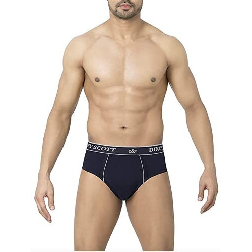 Dixcy Scott Men's Cotton Brief (Pack Of 3) (K1 - Pr47896_Black, Navy, Dark Grey_X-Large_Black_Xl)