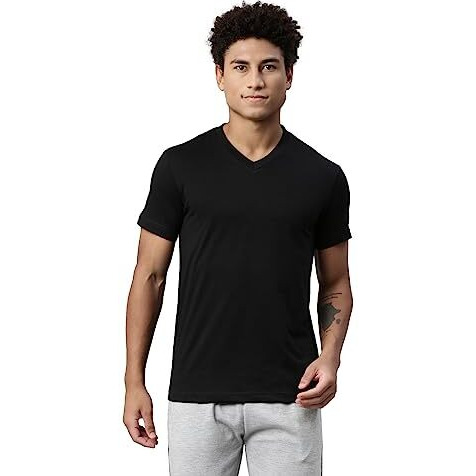 Levi's Cotton Men's Plain Regular Fit T-Shirt (Pr682213_Black Medium)