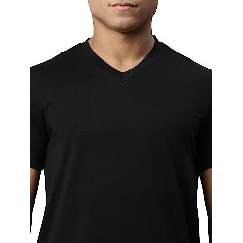 Levi's Cotton Men's Plain Regular Fit T-Shirt (Pr682213_Black Medium)