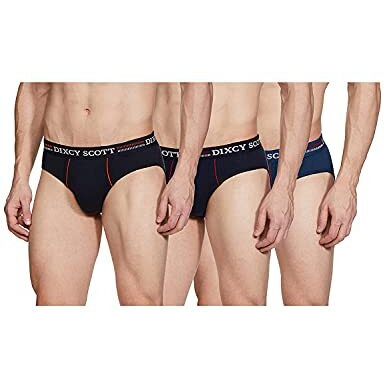 Dixcy Scott Men's Cotton Brief(Pack Of 3) (8907727231163_Assorted_L)(Colors And Prints May Vary)
