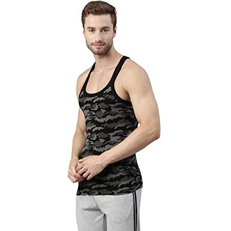 Dixcy Scott Maxmius Mens Solid 100% Cotton Sleeves Round Neck Cotton Regular Fit Vest - Impel Vest(Olive - Black - Pack Of 2), Medium