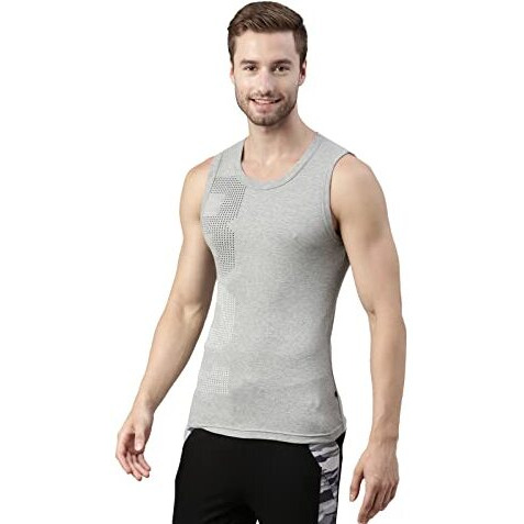 Dixcy Scott Maxmius Mens Printed 100% Cotton Round Neck Regular Fit Vest - Turbo Vest- Assorted - Print & Color May Be Vary(Assorted - Pack Of 2)-M