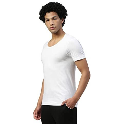Dixcy Scott Men's Cotton Regular Fit Vest White/White M (Pack Of 2), Medium