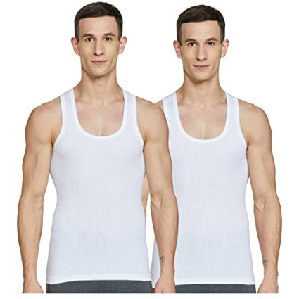 Dixcy Scott Originals Men's Solid Regular (Dso-Designer Vest-P2_White Xl)