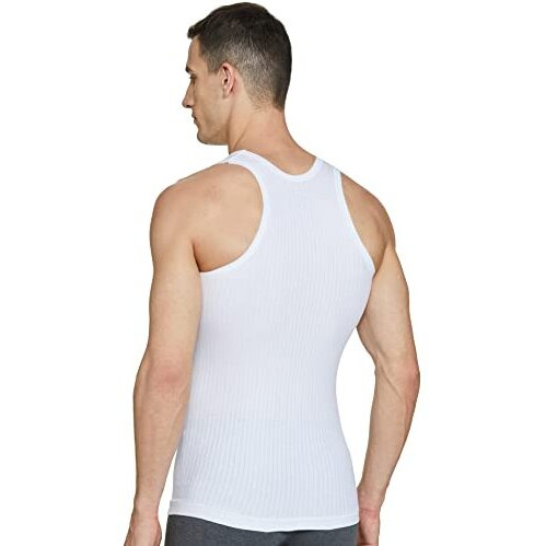 Dixcy Scott Originals Men's Solid Regular (Dso-Designer Vest-P2_White Xl)