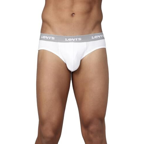 Levi's-Men-Innerwear-(Category)-Brief- (Style Id)-002-Brief-Wht-P1-(Color)-White-(Size)-M