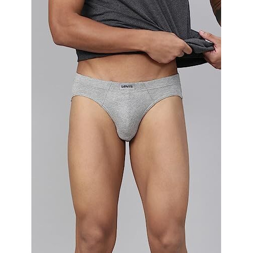 Levi's Cotton 011 Comfort Brief For Men With Contoured Double Pouch, Tag Free Comfort & Smartskin Technology (Pack Of 2), Assorted