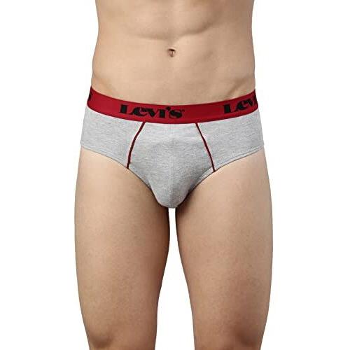 Levi's Men's Cotton Style 065 Ultra Regular Fit (Pack Of 2) (065-Ultra Brief-Lgm,Dgm-P2_Light, Dark Grey Melange_L)