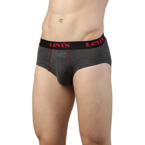 Levi's Men's Cotton Style 065 Ultra Regular Fit (Pack Of 2) (065-Ultra Brief-Lgm,Dgm-P2_Light, Dark Grey Melange_L)