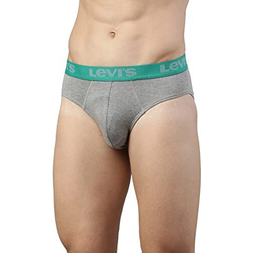 Levi's Men's Cotton Blend Style 066 Active Regular Fit (Pack Of 2) (066-Active Brief-Lgm,Jet Blk-P2_Light Grey Melange, Black_L)