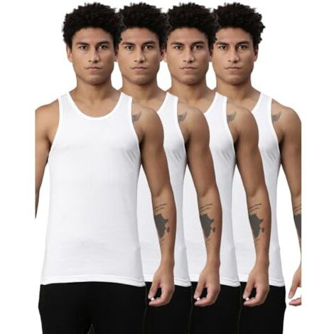 Levi's Men's Solid Regular Fit Vest (Style012_White