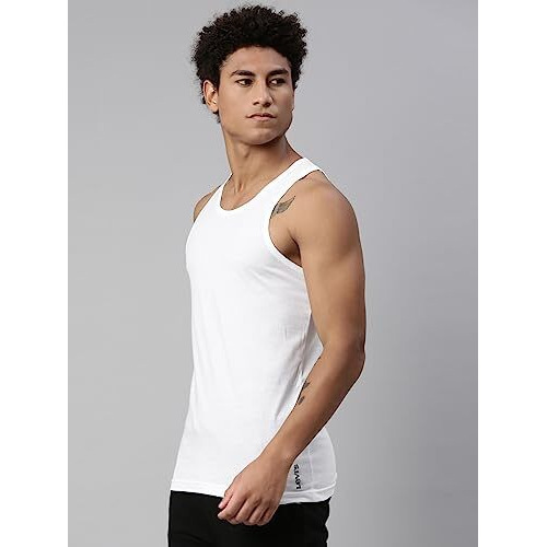 Levi's Men's Solid Regular Fit Vest (Style012_White
