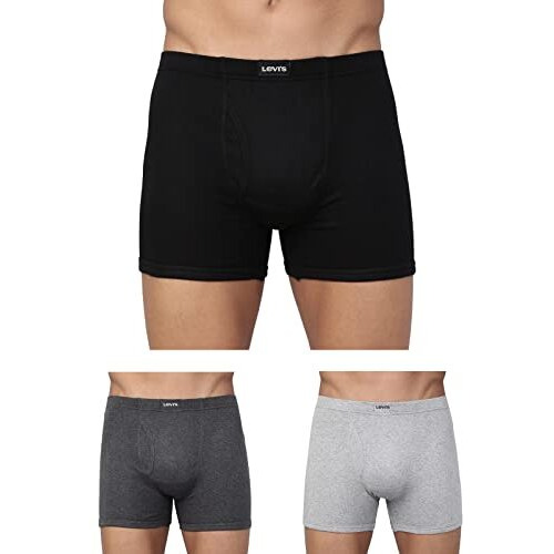 Levi's Men's Cotton Modern Regular Fit Solid Boxer (Pack Of 3) (010-Boxer Brief-Asst-P3_Assorted_L)