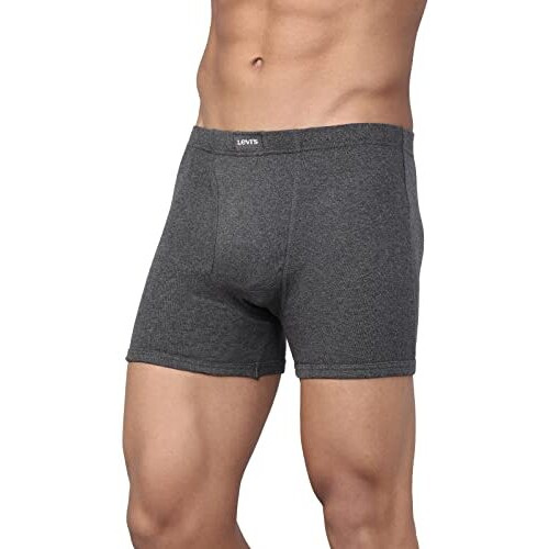 Levi's Men's Cotton Modern Regular Fit Solid Boxer (Pack Of 3) (010-Boxer Brief-Asst-P3_Assorted_L)
