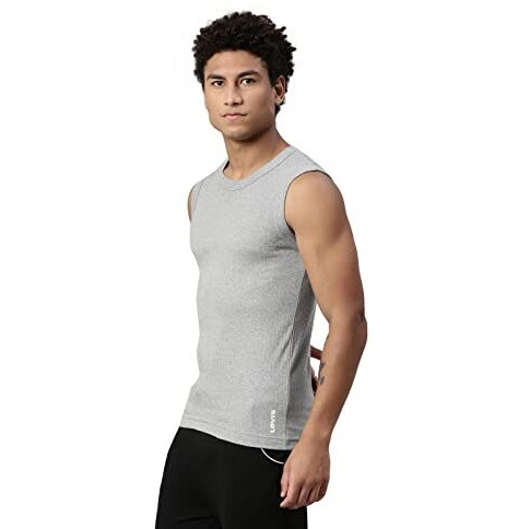 Levi's Men's Cotton Western Regular Fit Solid Vest (Pack Of 3) (014-Vest-Asst-P3_Assorted_L)