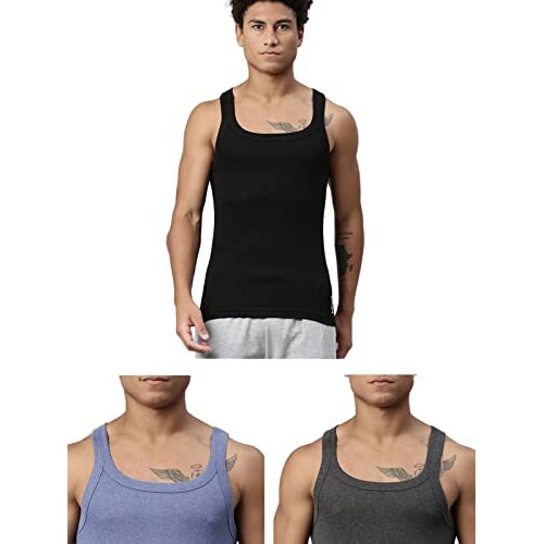 Levi's Men's Solid Regular Fit Vest (015-Vest-Asst-P3_Assorted L)