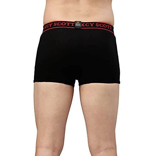 Dixcy Scott Men's Cotton Originals Trunk Snug Fit Solid Innerwear - Swish Trunk(Black - Pack Of 3 )-X-Large