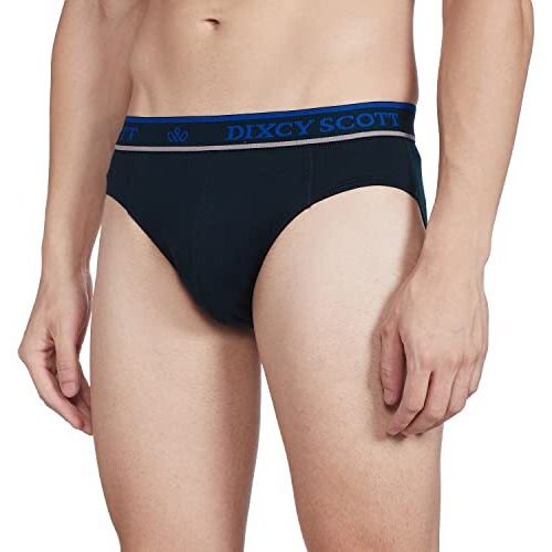 Dixcy Scott-Men-Innerwear-(Category)-Brief-(Style Id)-K1-Pr41556-(Color)-Navy,Grey Melange-Pack Of2-(Size)L