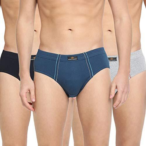 Dixcy Scott-Men-Innerwear-(Category)-Brief-(Style Id)-K1-Pr64266-(Color)-Grey Mel,Black,Denim Blue-Pack Of3-(Size)L
