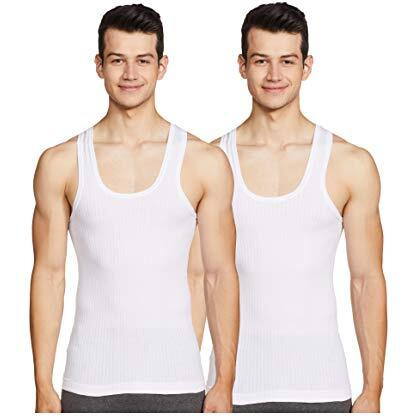 Dixcy Scott-Men-Innerwear-(Category)-Vest-(Style Id)-K1-Pr43517-(Color)-White-Pack Of2-(Size)L