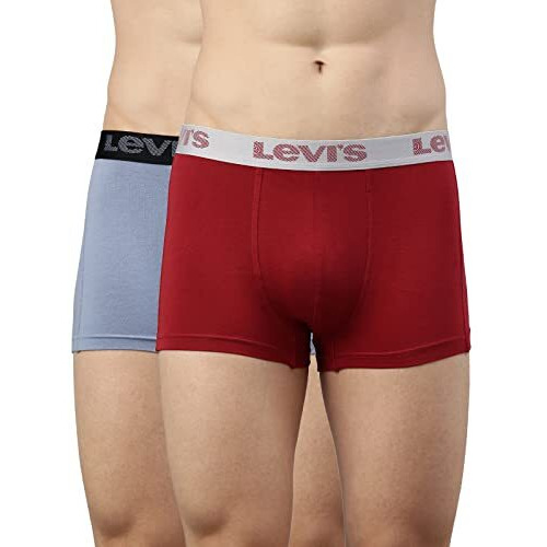 Levi's Men's Cotton Blend Style 067 Active Regular Fit Solid Trunk (Pack Of 2) (Style-67-P2_Assorted_L)