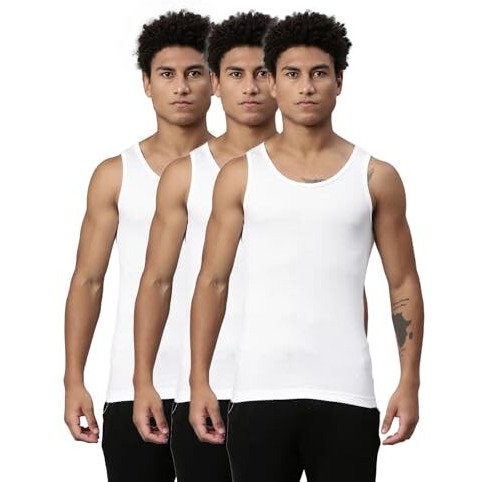 Levi's Men's Solid Regular Fit Vest (Style013_White