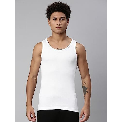 Levi's Men's Solid Regular Fit Vest (Style013_White