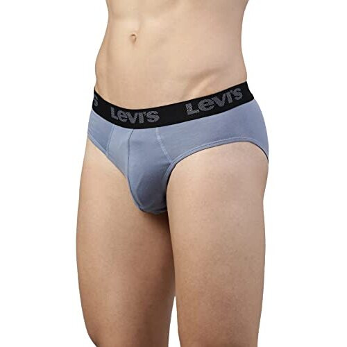 Levi's Men's Cotton Blend Style 066 Active Regular Fit Solid Brief (Pack Of 3) (Style-66-P3_Assorted_L)