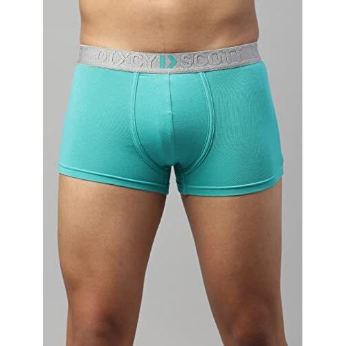 Dixcy Scott Maxmius Mens Solid Mid Rise Body Fit Innerwear - Elate Trunk- Assorted - Print & Color May Be Vary(Assorted - Pack Of 4)-M