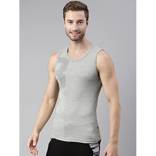 Dixcy Scott Maxmius Mens Printed 100% Cotton Round Neck Vest - Turbo Vest- Assorted - Print & Color May Be Vary(Assorted - Pack Of 3)-Xl