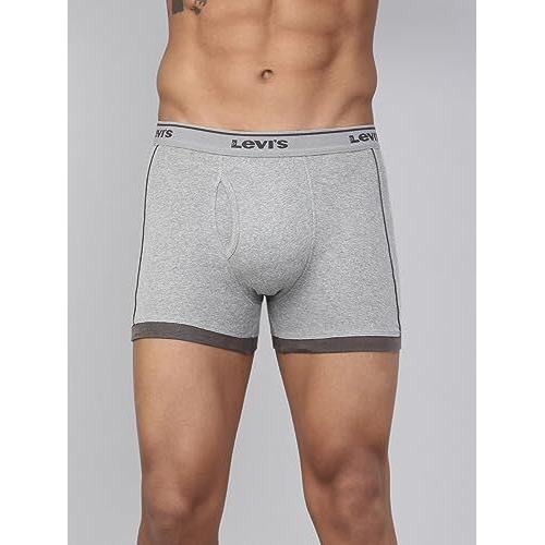 Levi's Men's Cotton Classic Regular Fit Boxer Brief (Pack Of 4) (Style-007A_Assorted_L)