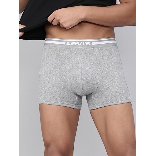 Levi's Cotton 003 Comfort Trunk For Men With Contoured Double Pouch, Tag Free Comfort & Smartskin Technology (Pack Of 4) Assorted